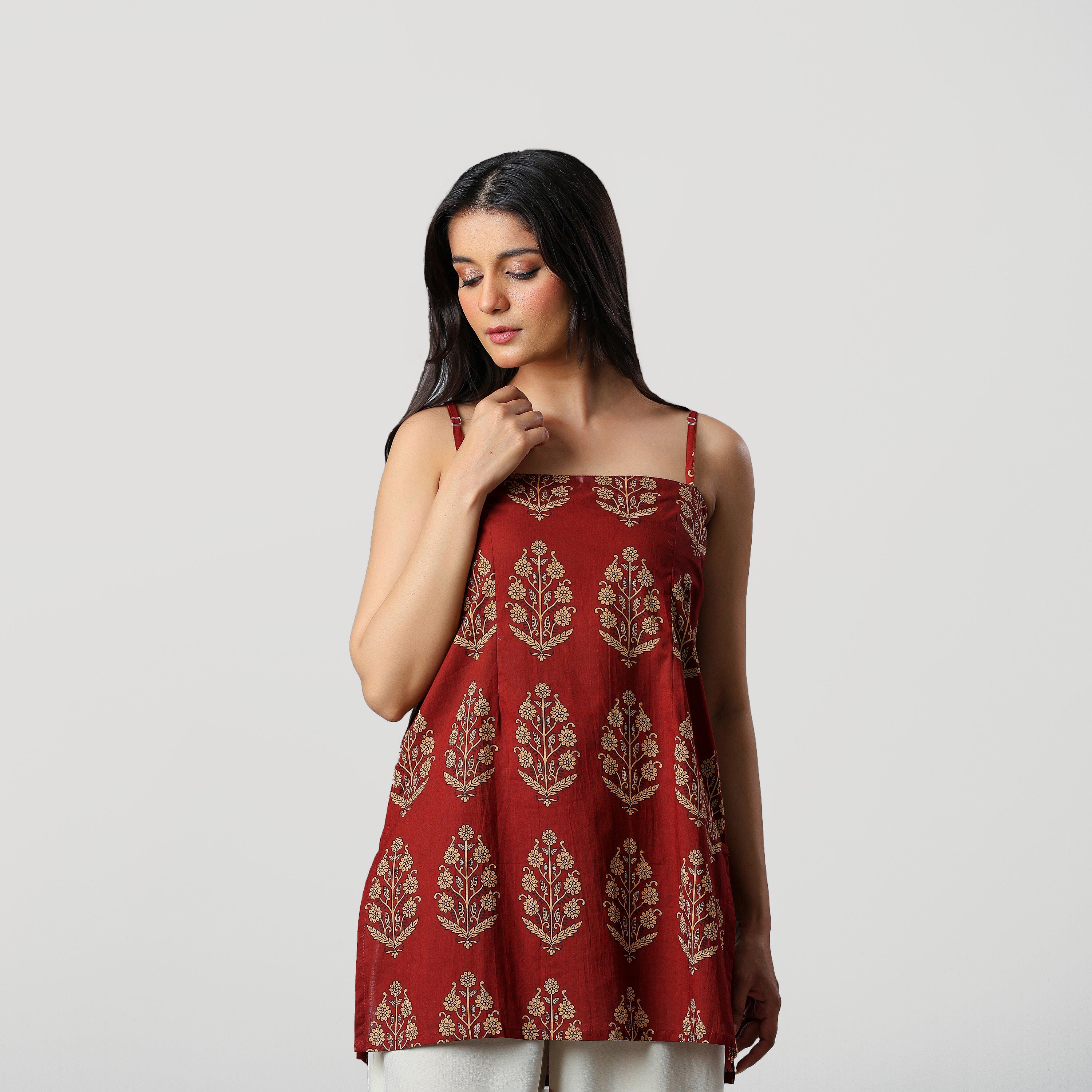 ISHA- THIN STRAP KURTI