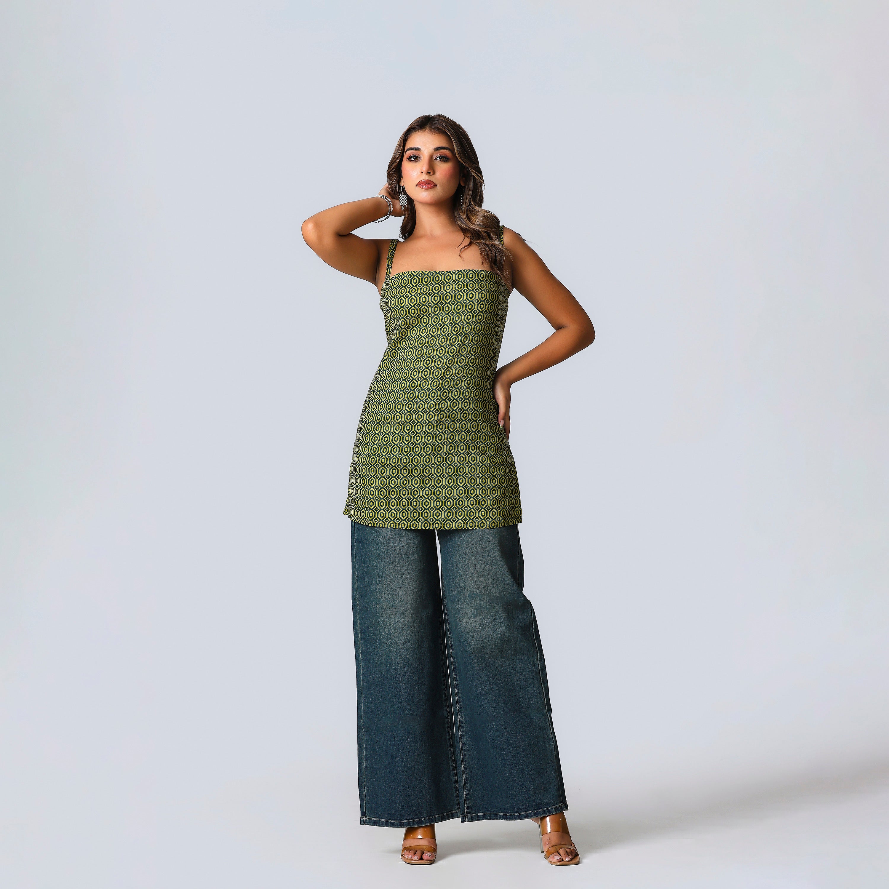 KAIRA - THE GREEEN STRAPS KURTI