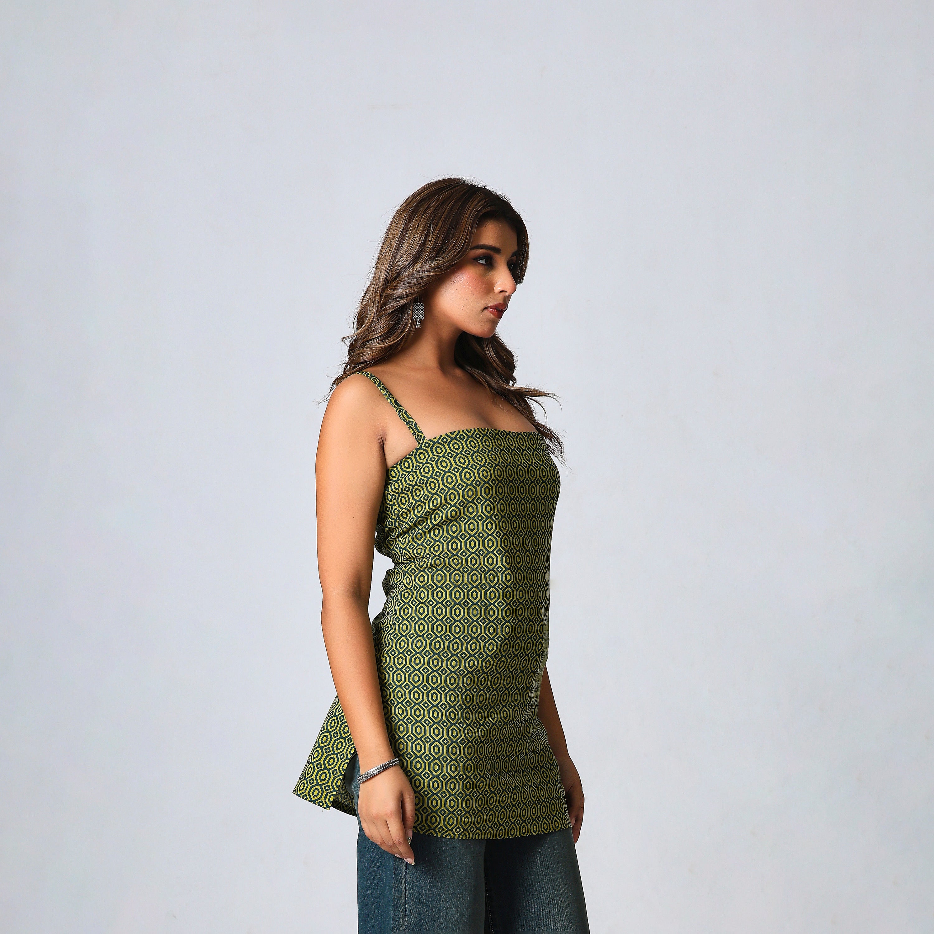 KAIRA - THE GREEEN STRAPS KURTI