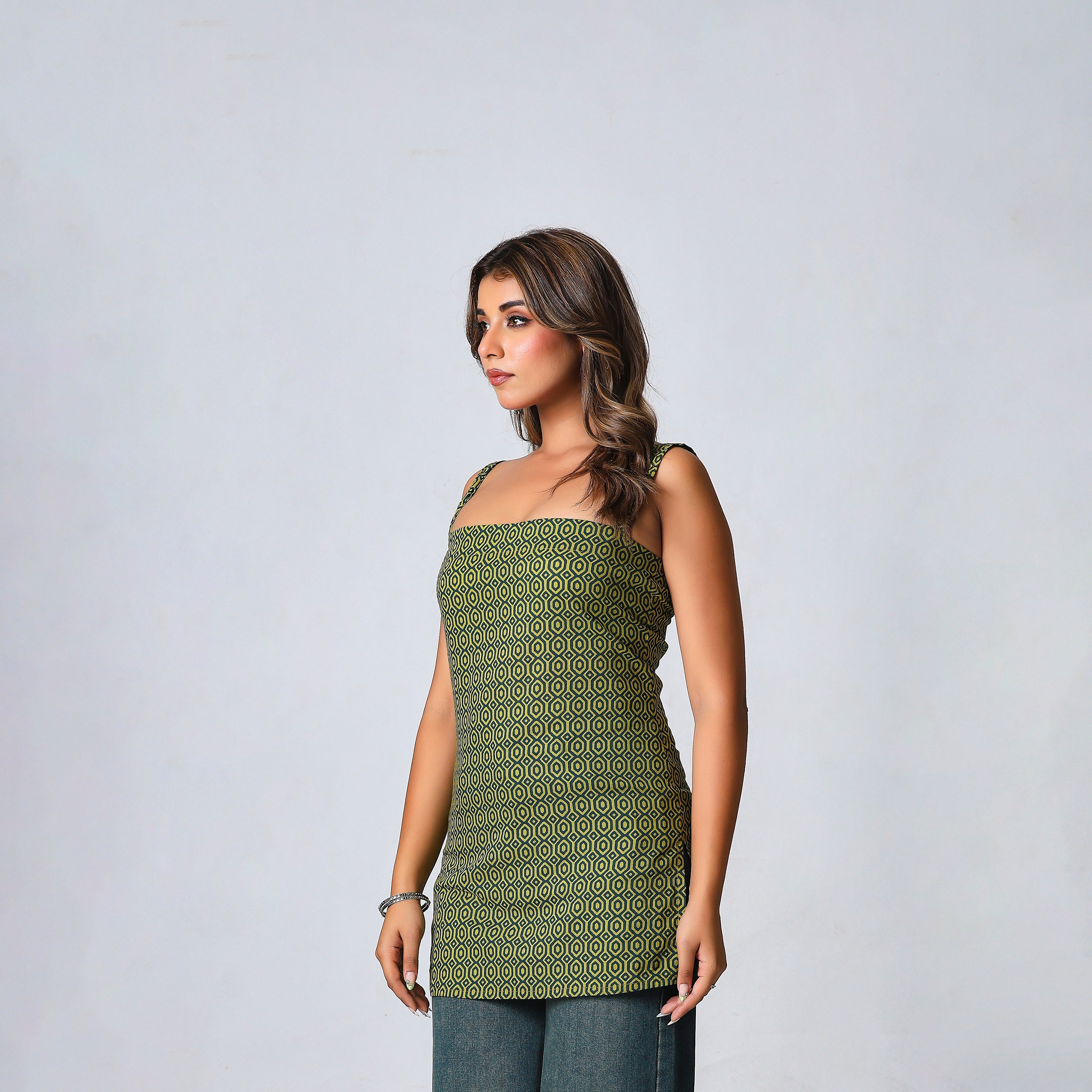KAIRA - THE GREEEN STRAPS KURTI