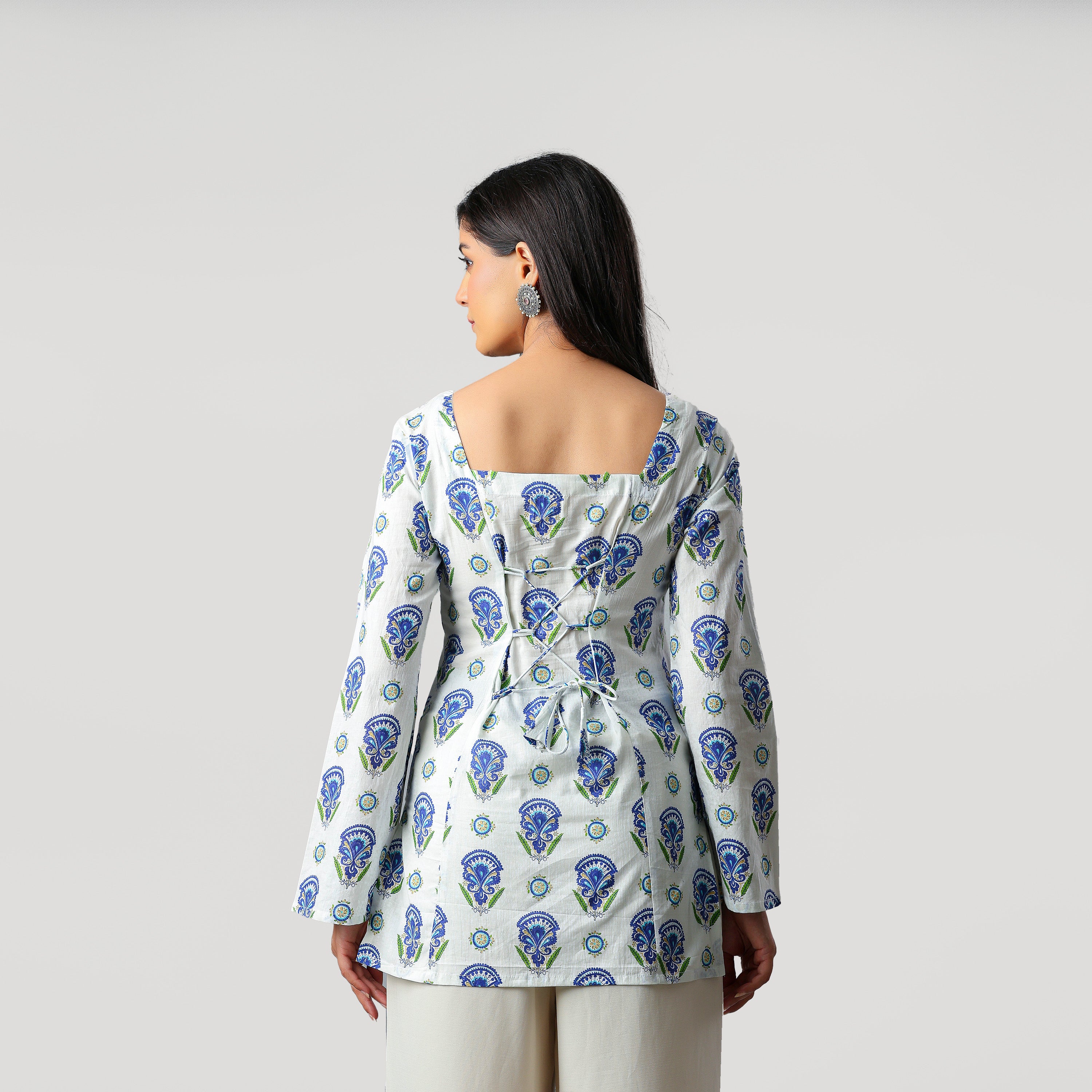 SHIFA- SQUARE NECK KURTI