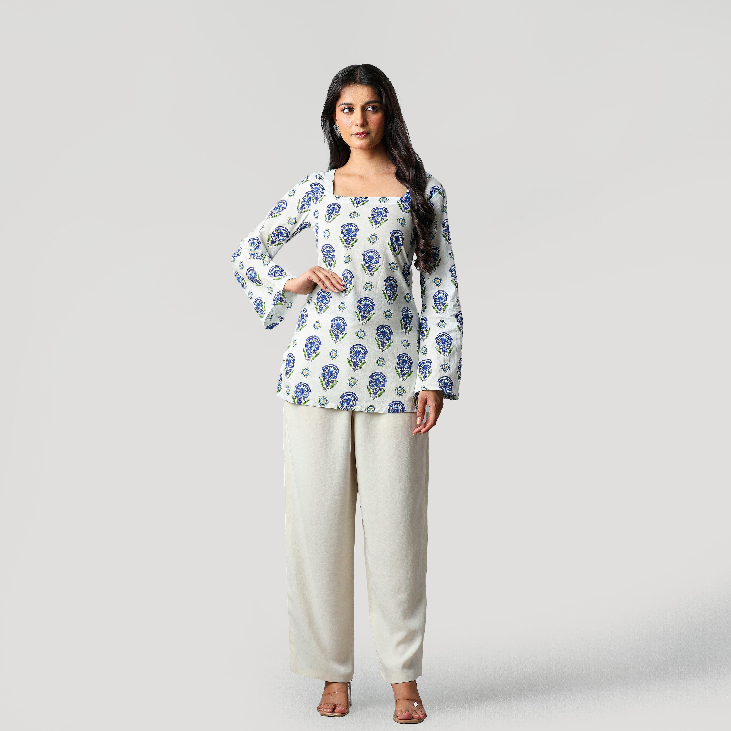 SHIFA- SQUARE NECK KURTI