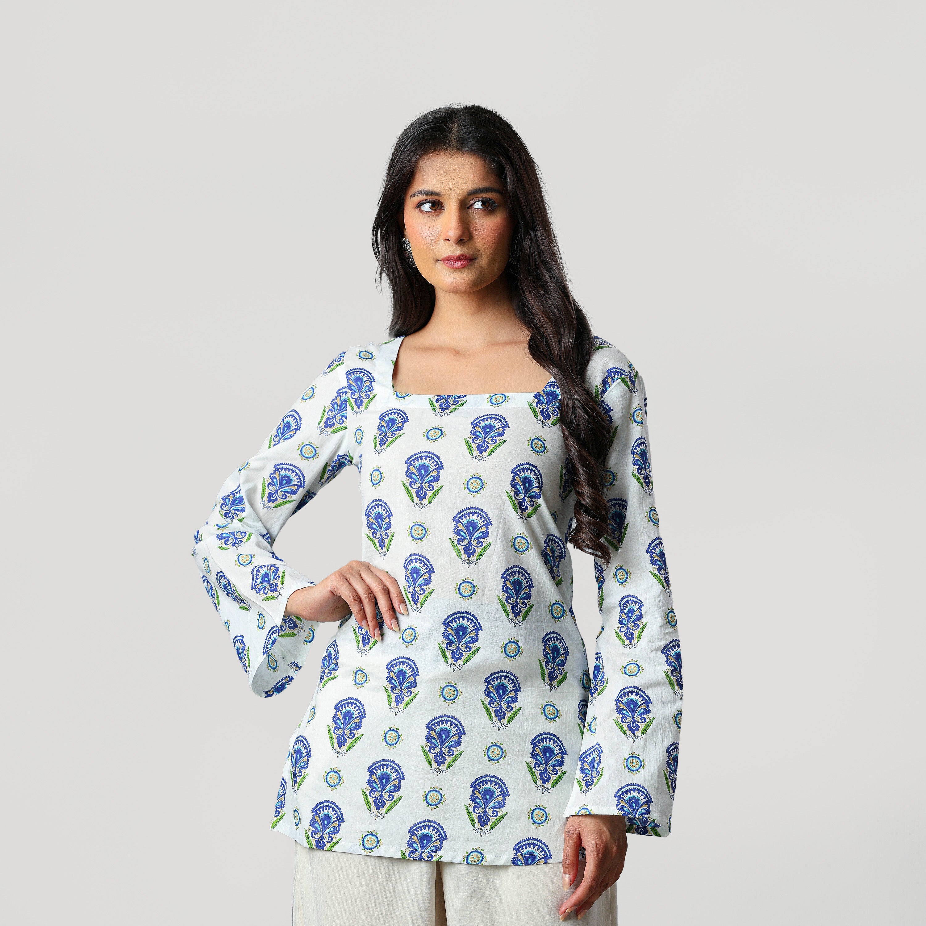 SHIFA- SQUARE NECK KURTI