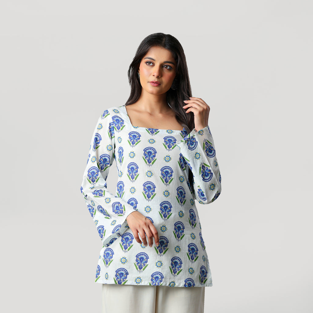 SHIFA- SQUARE NECK KURTI