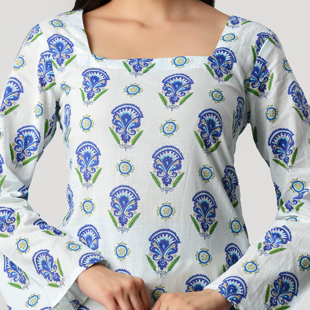 SHIFA- SQUARE NECK KURTI