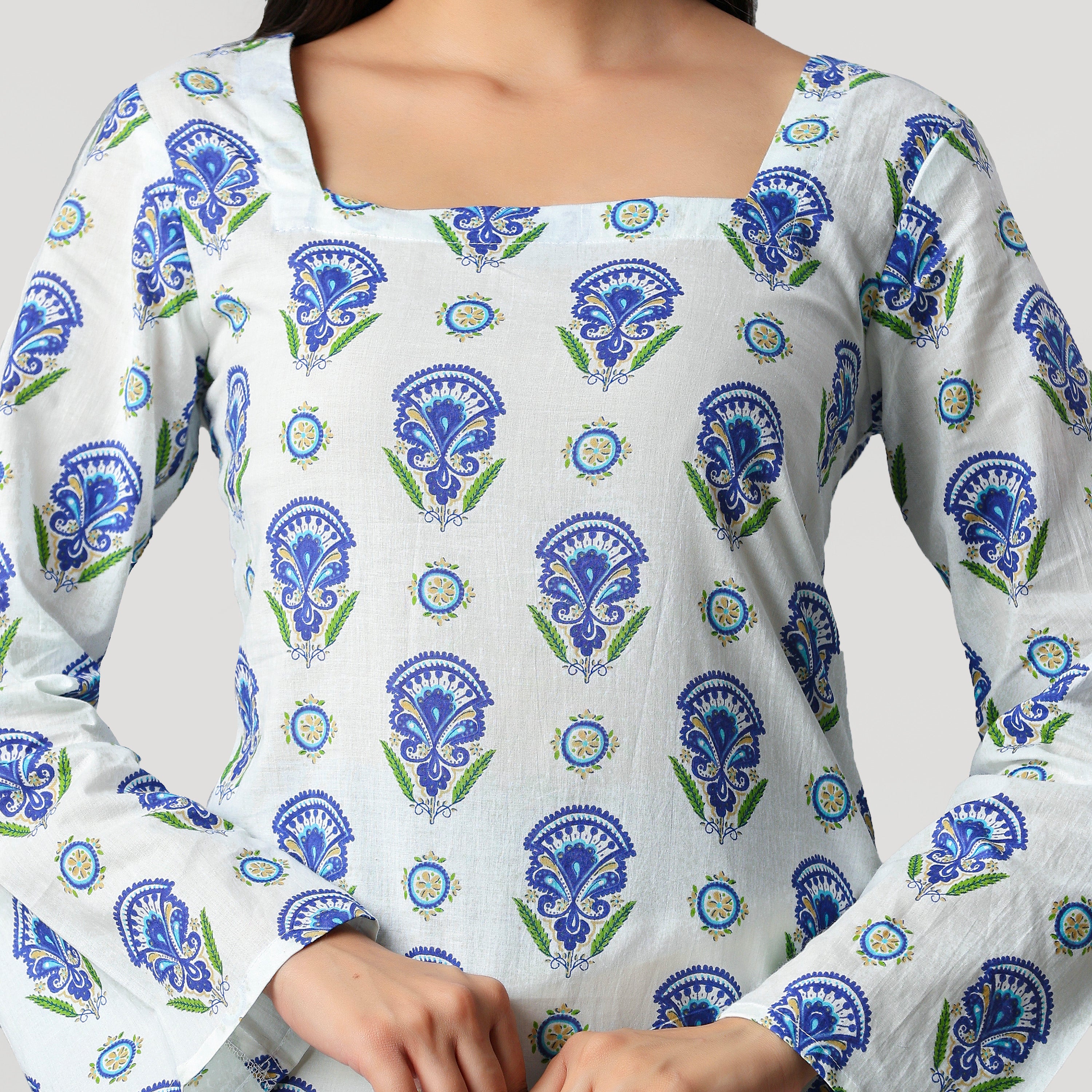 SHIFA- SQUARE NECK KURTI