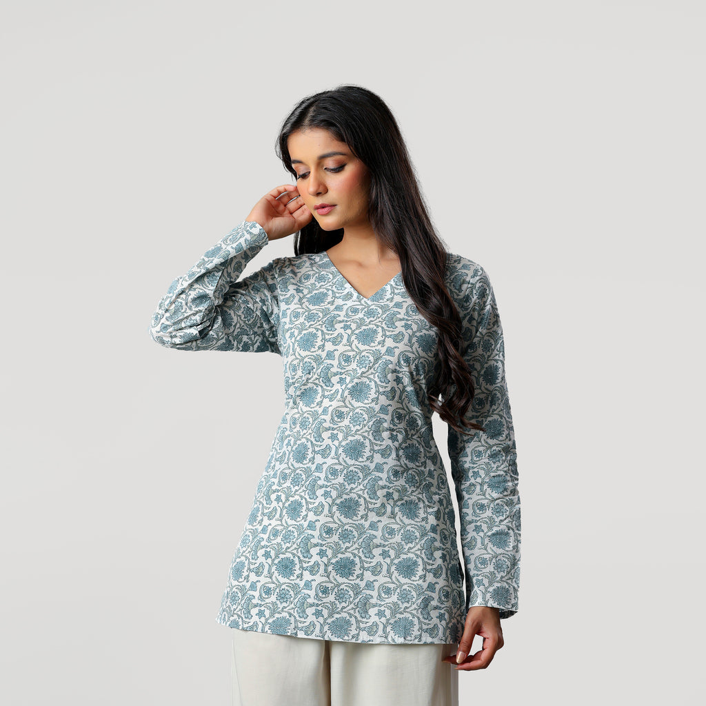 ZARA - V NECK KURTI