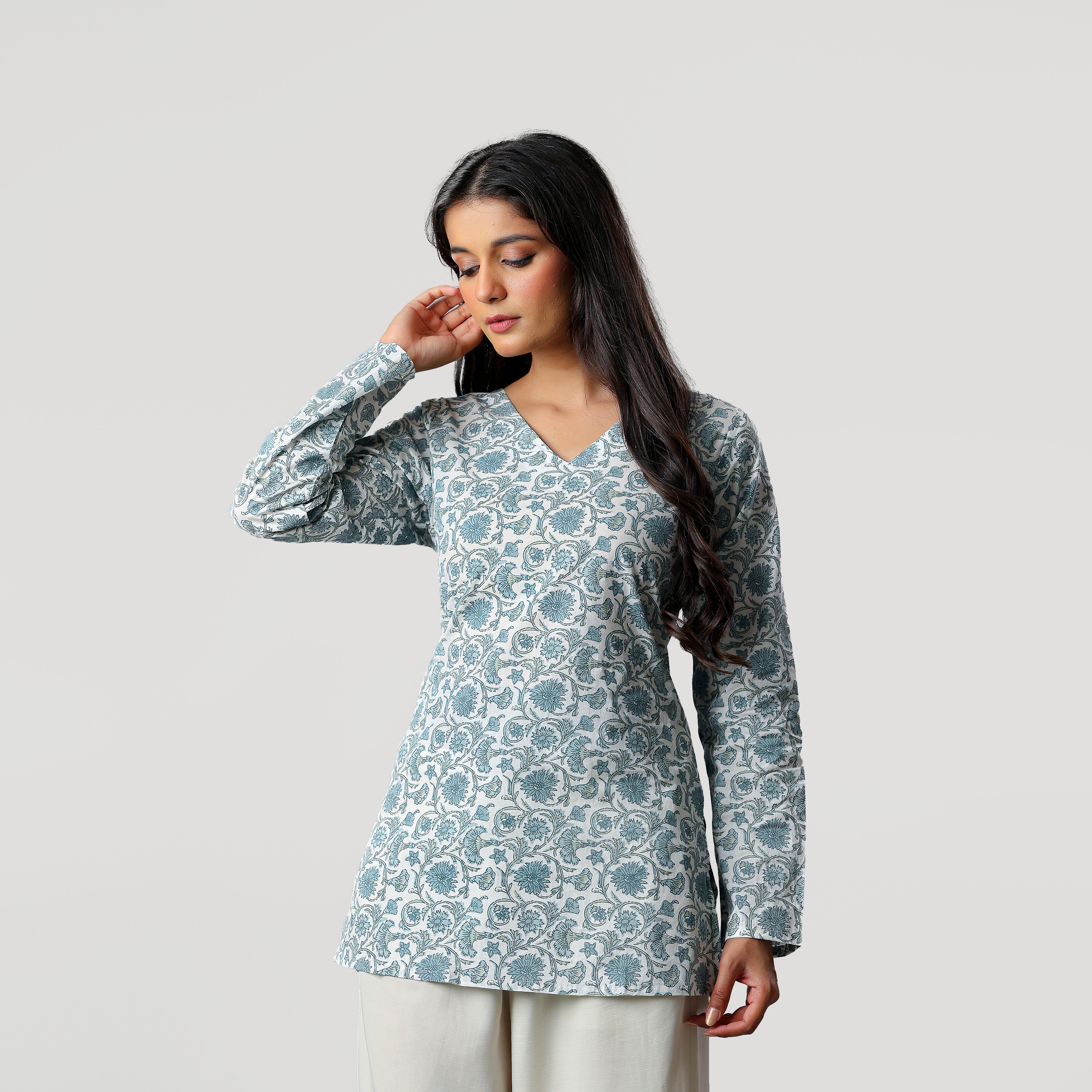 ZARA - V NECK KURTI
