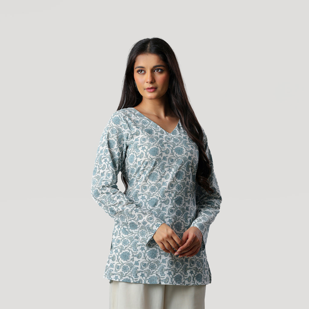 ZARA - V NECK KURTI