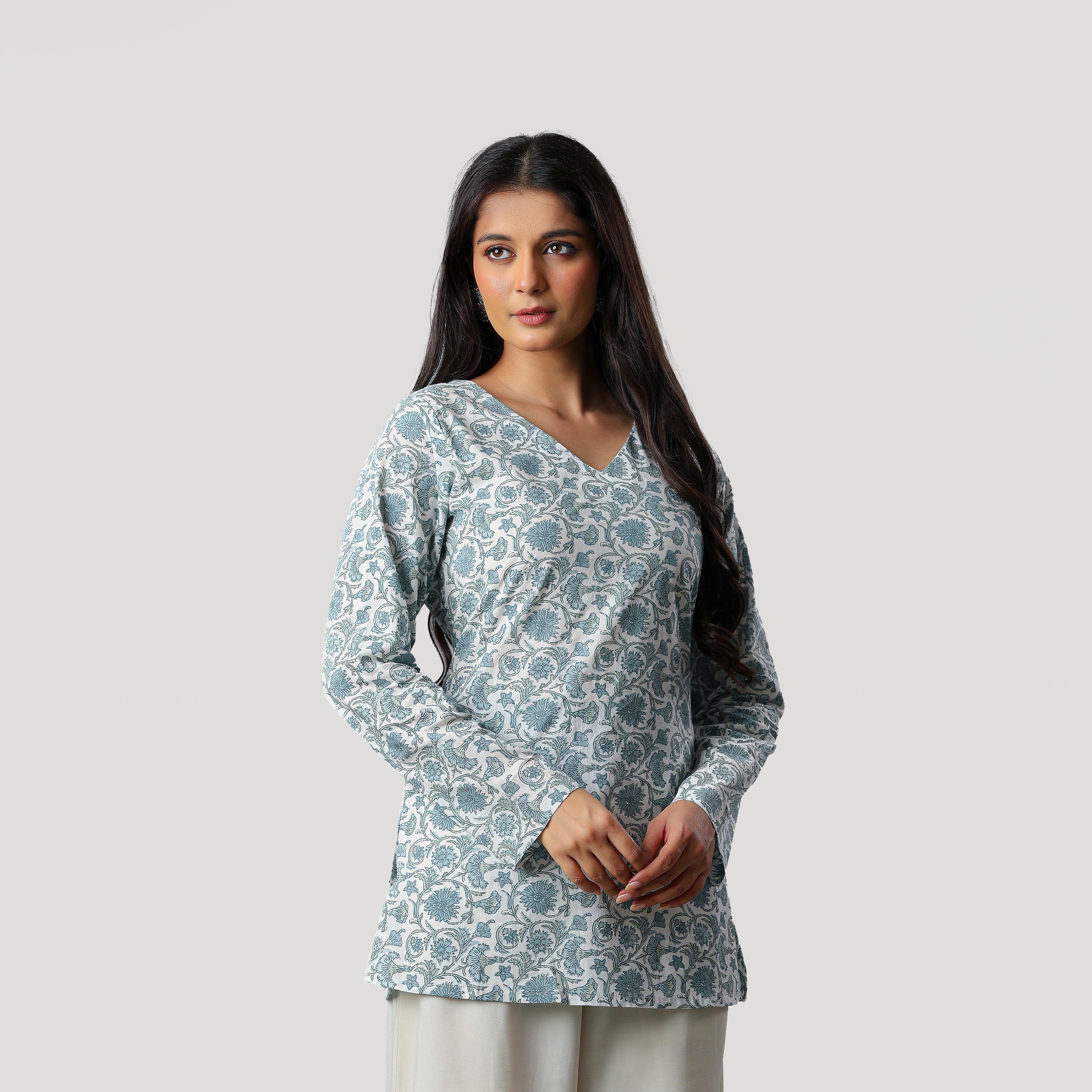ZARA - V NECK KURTI