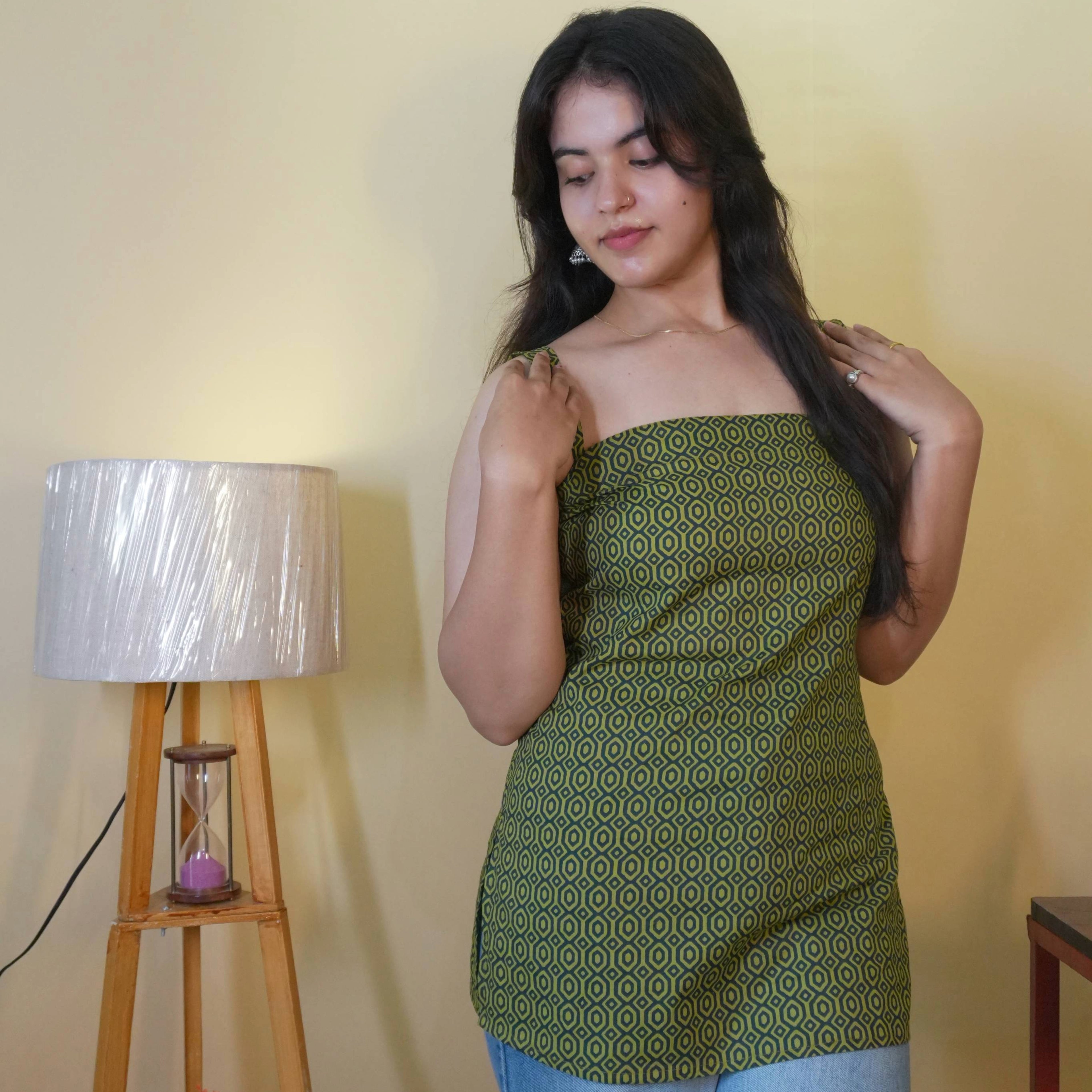 KAIRA - THE GREEEN STRAPS KURTI