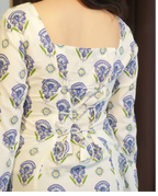 SHIFA - THE SQUARE NECK WHITE KURTI