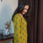 TANYA - THE SQUARE NECK BELL SLEEVES KURTI