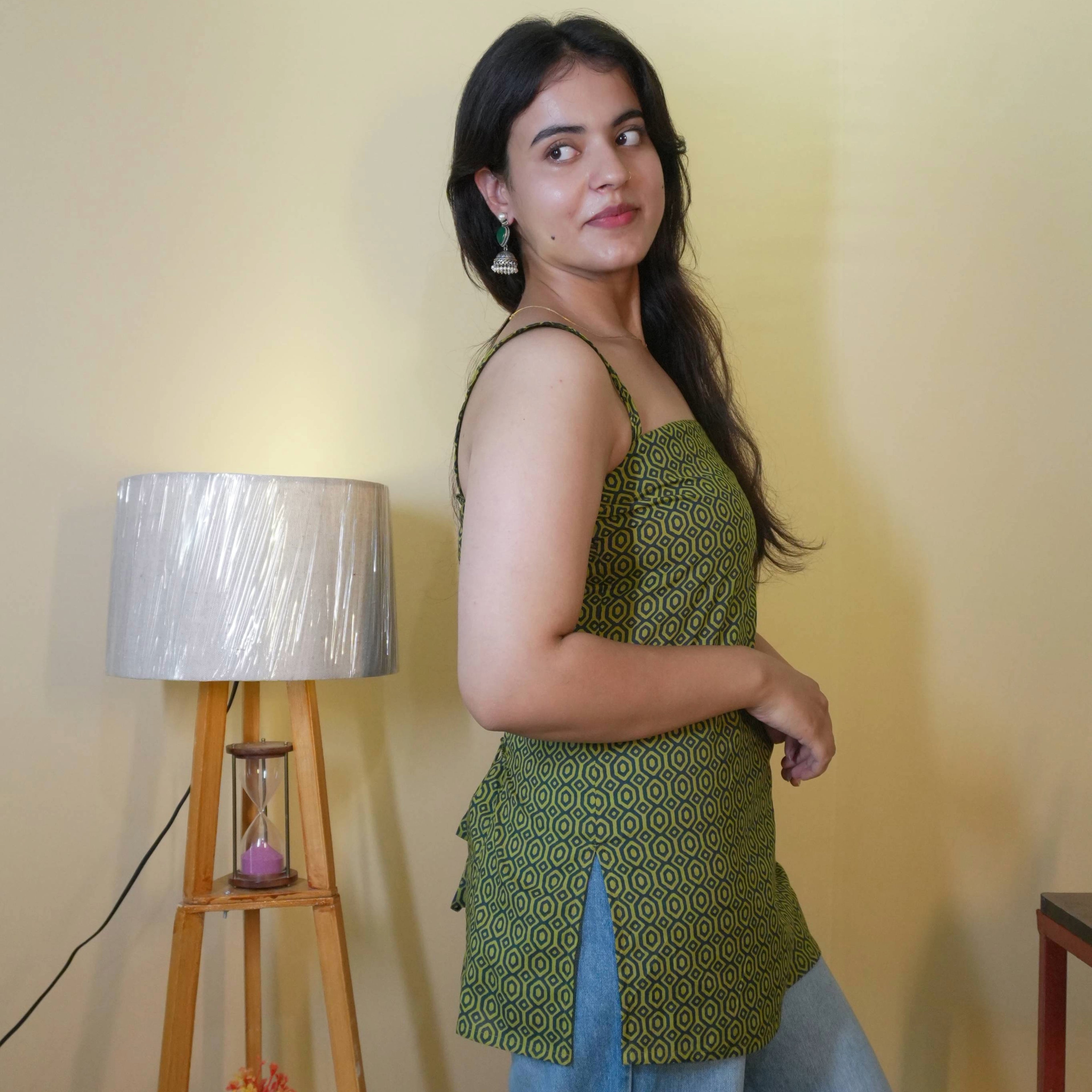 KAIRA - THE GREEEN STRAPS KURTI